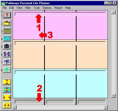 Image of main window in Pathways Planner app for Windows.